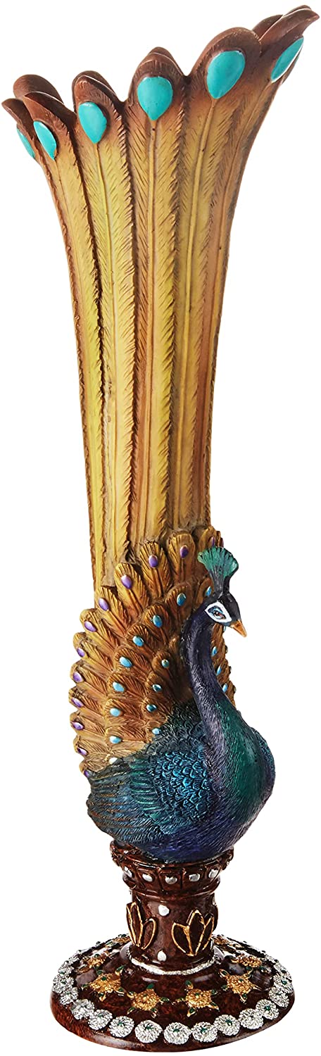 Design Toscano KY1034 - Peacock vase, individual BAT104