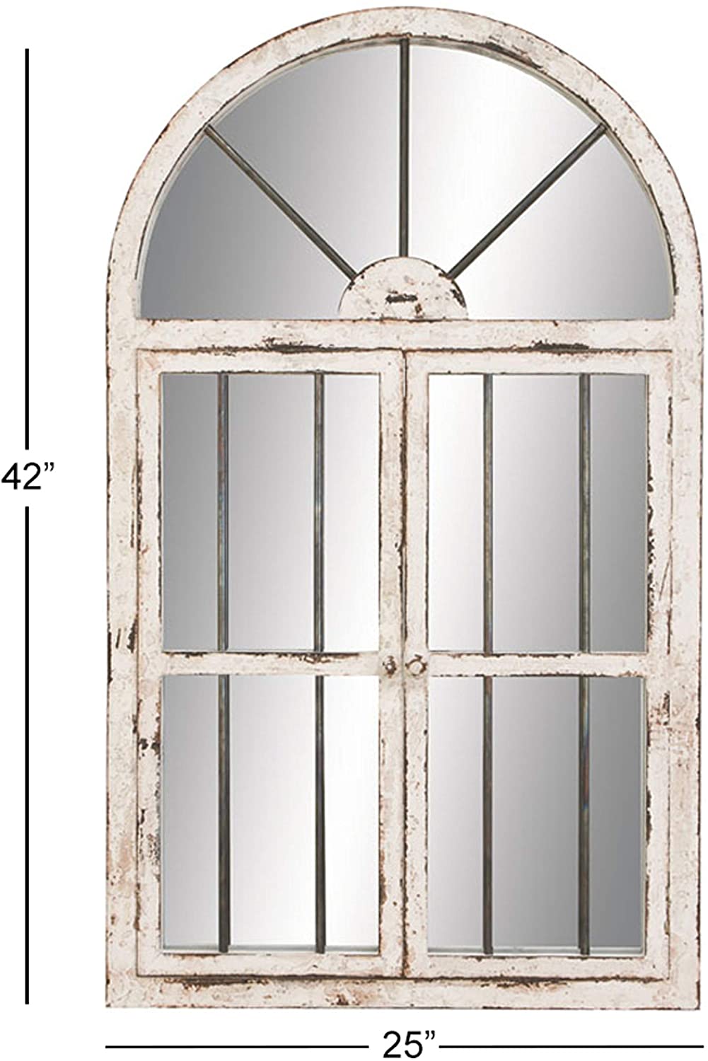 Faux Window Wood Wall Mirror (#K2324)