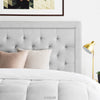 LUCID Bordered Upholstered Headboard with Diamond Tufting King/California