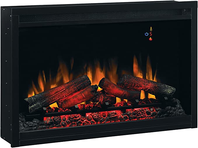 36" Traditional Built-in Electric Fireplace Insert, 120 volt