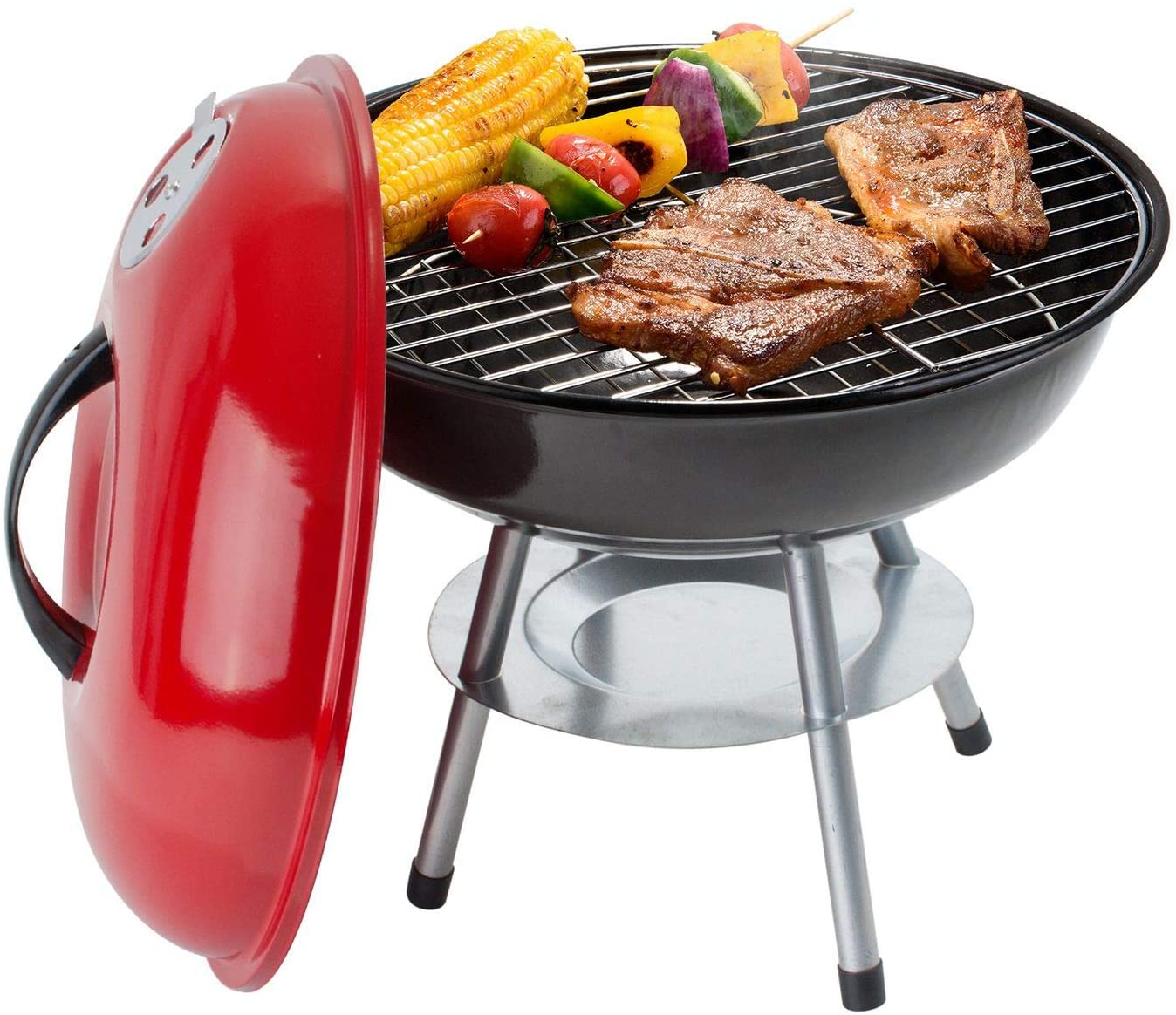 14" Charcoal Grill, Red (#K2082)
