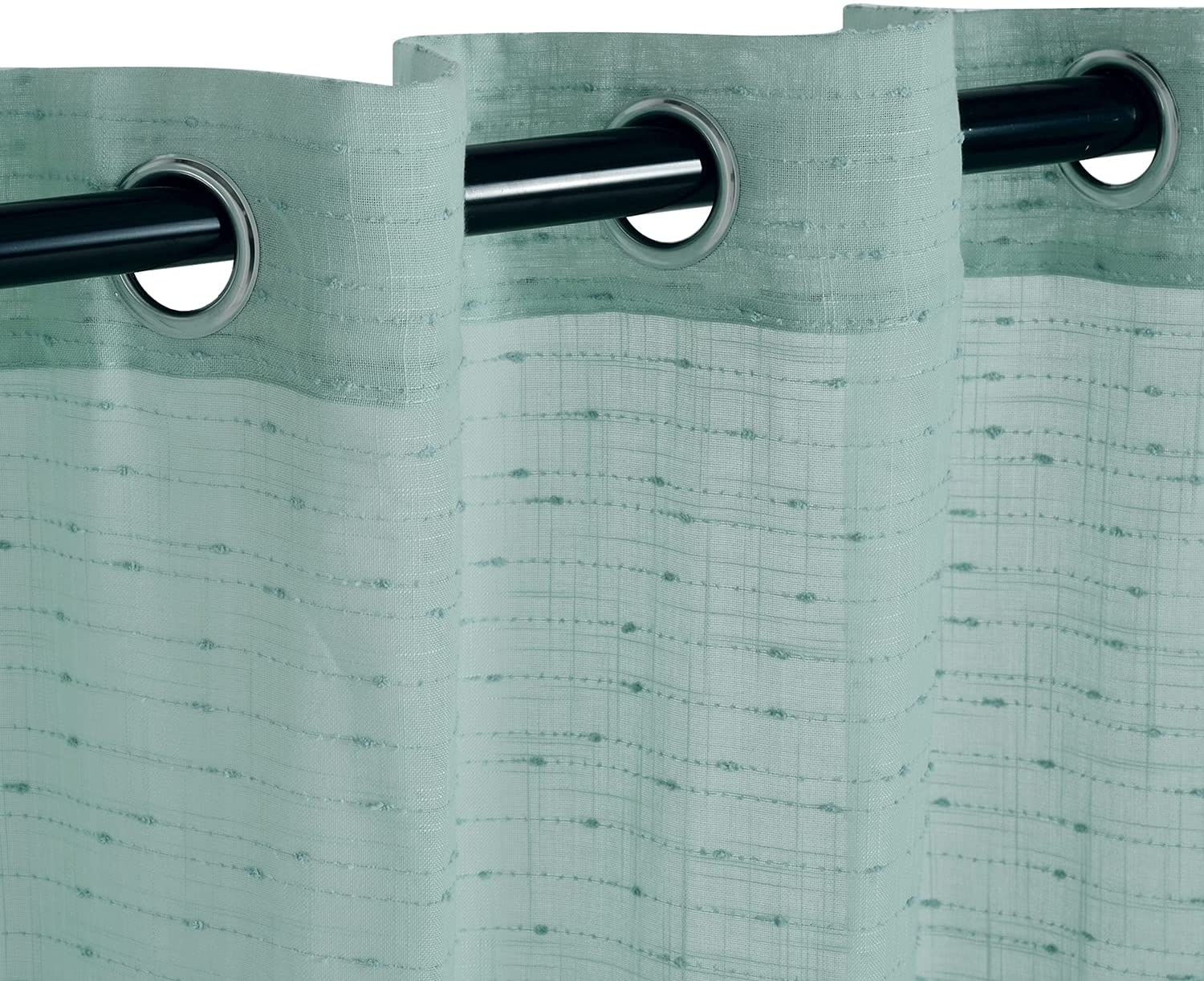 2 Panel Curtain Set with Stainless Steel Grommets, 52 x 94.5 Inches, Blue B13-MS129