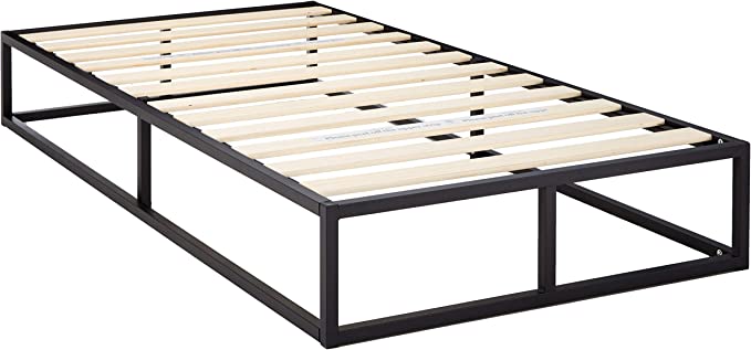 Joseph Metal Platforma Bed Frame / Mattress Foundation / Wood Slat Support / No Box Spring Needed / Sturdy Steel Structure, Twin, 10 Inch Bed Frame