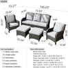 5 Pieces All Weather Wicker Set (2 BOXES)