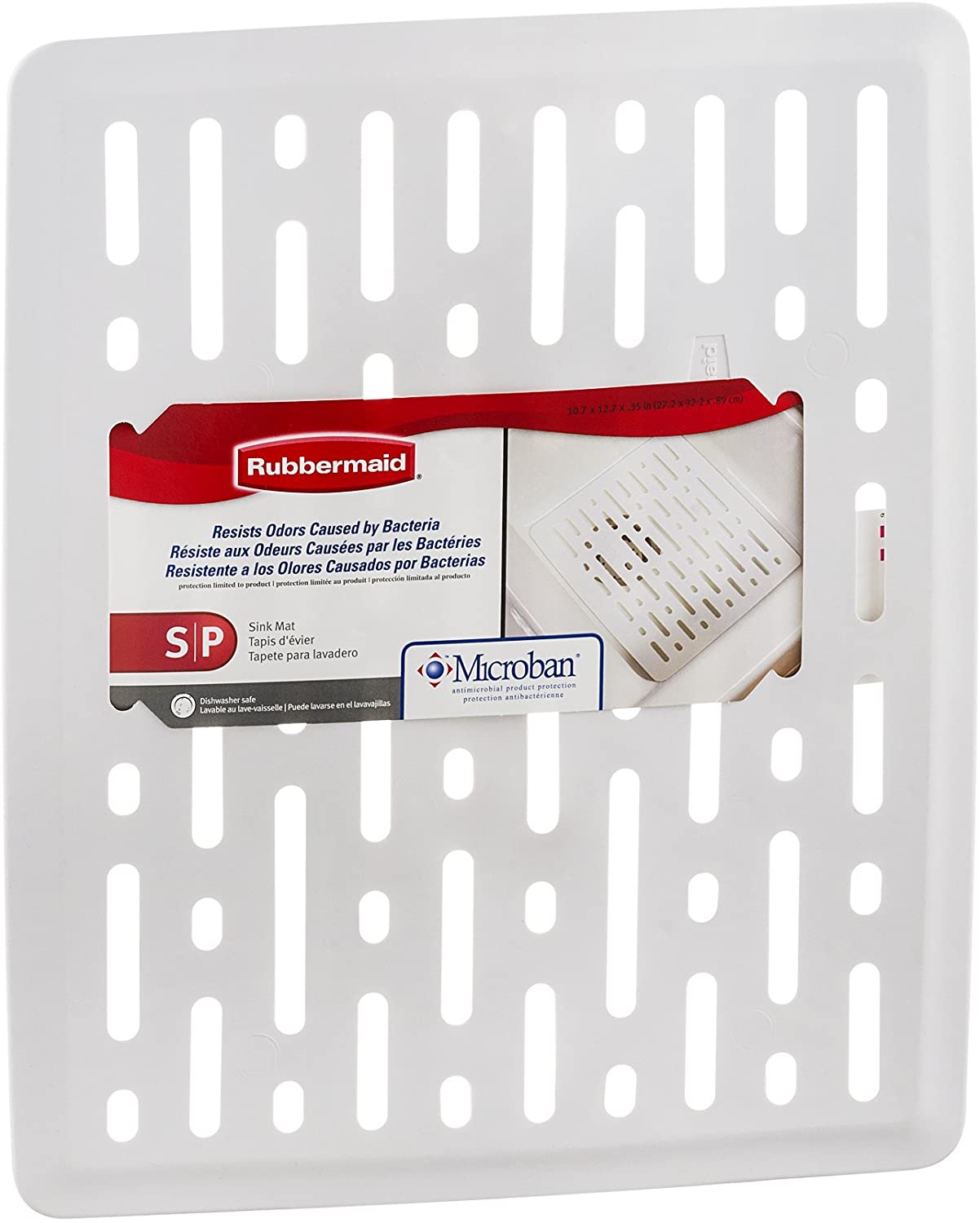 Rubbermaid 1G1706WHT White Twin Sink Mat B103-KS429
