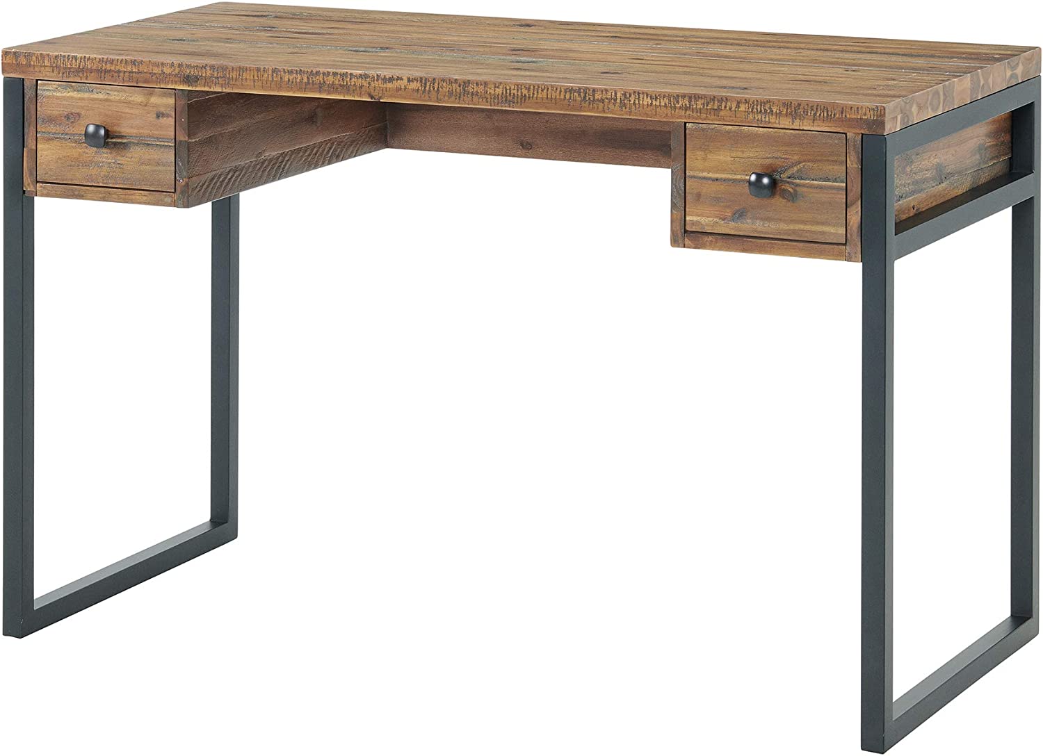 Claremont 48" W Rustic Wood and Metal Desk