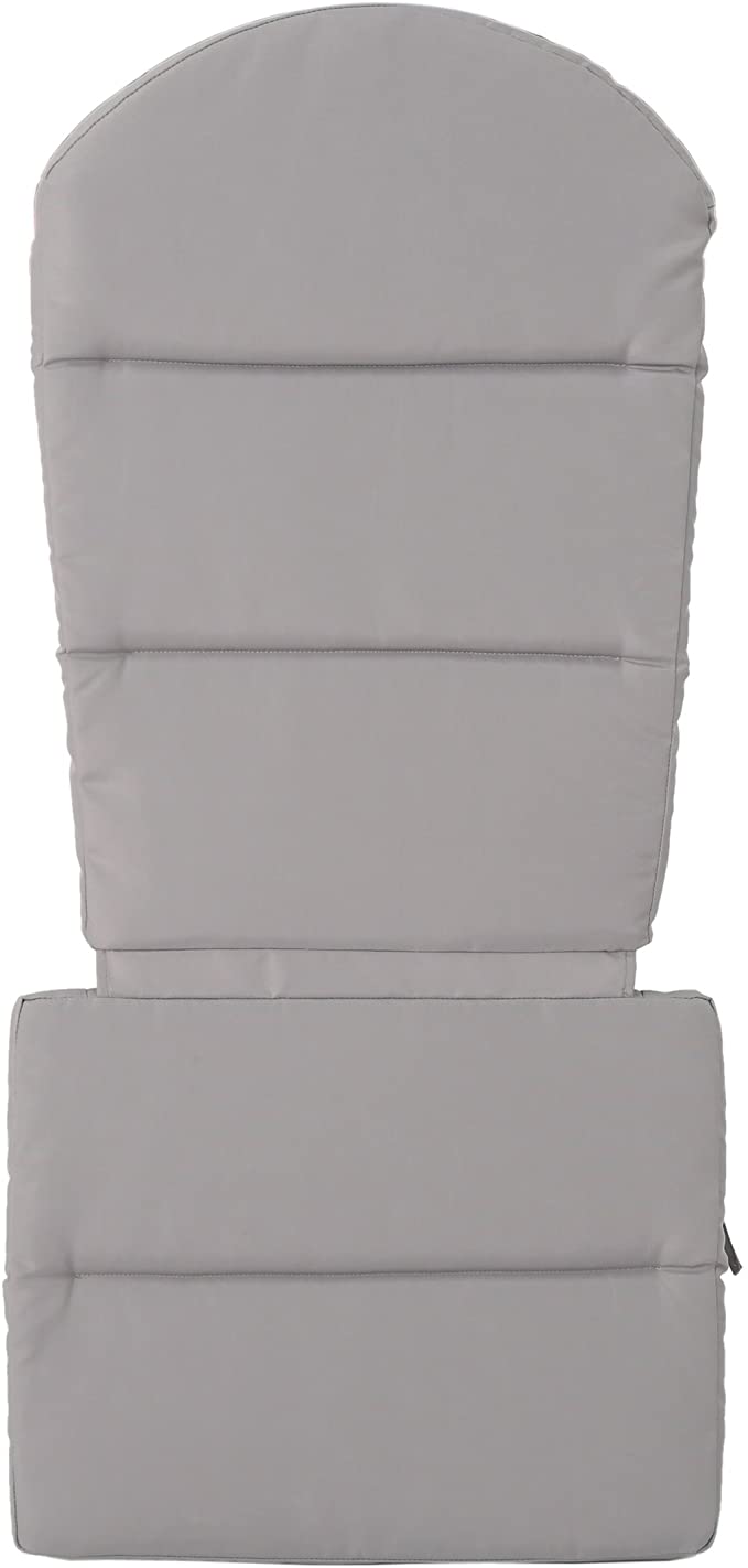 Reed Outdoor Water-Resistant Adirondack Chair Cushion, Gray, (Pack of 2)