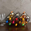 Gourmet Basics by Mikasa 5176737 12-Bottle Metal Stackable Wine Storage Rack, Antique Black 7301