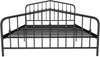 Novogratz Bushwick Metal Bed with Headboard and Footboard | Modern Design | Queen Size - Black