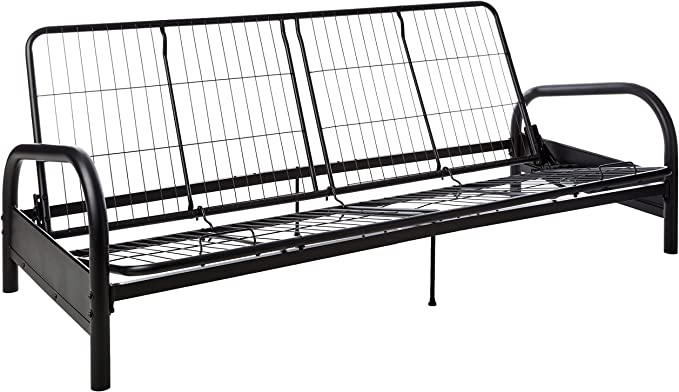 Vermont Metal Futon Frame, Classic Design, Full Sized Black