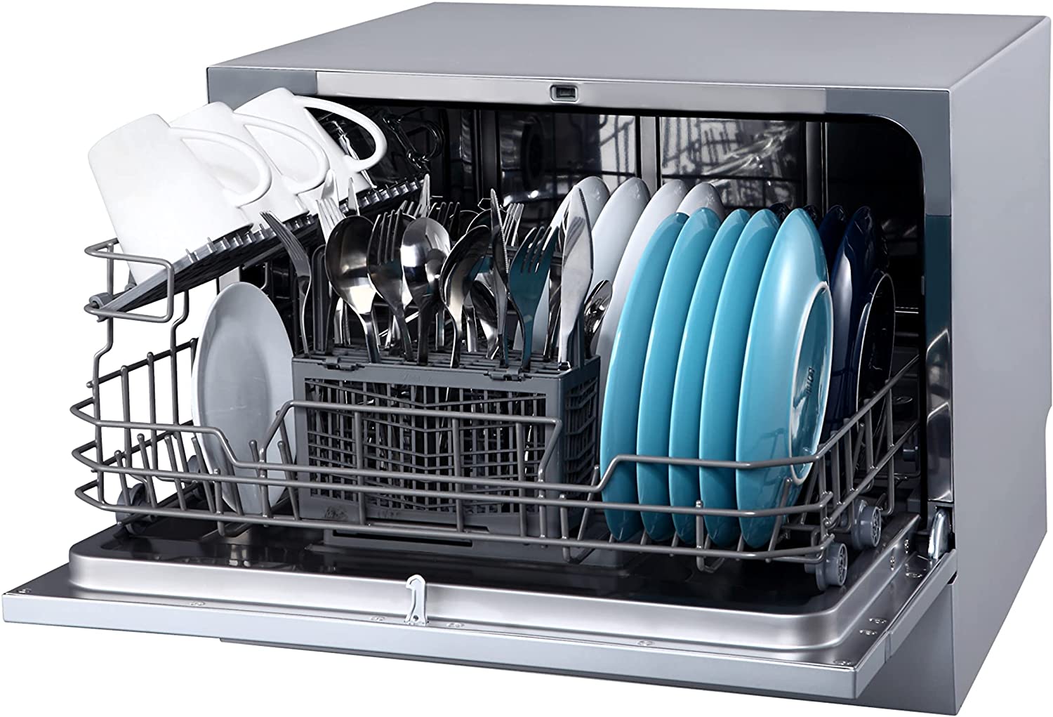 EdgeStar  6 Place Setting Energy Star Rated Portable Countertop Dishwasher - Silver