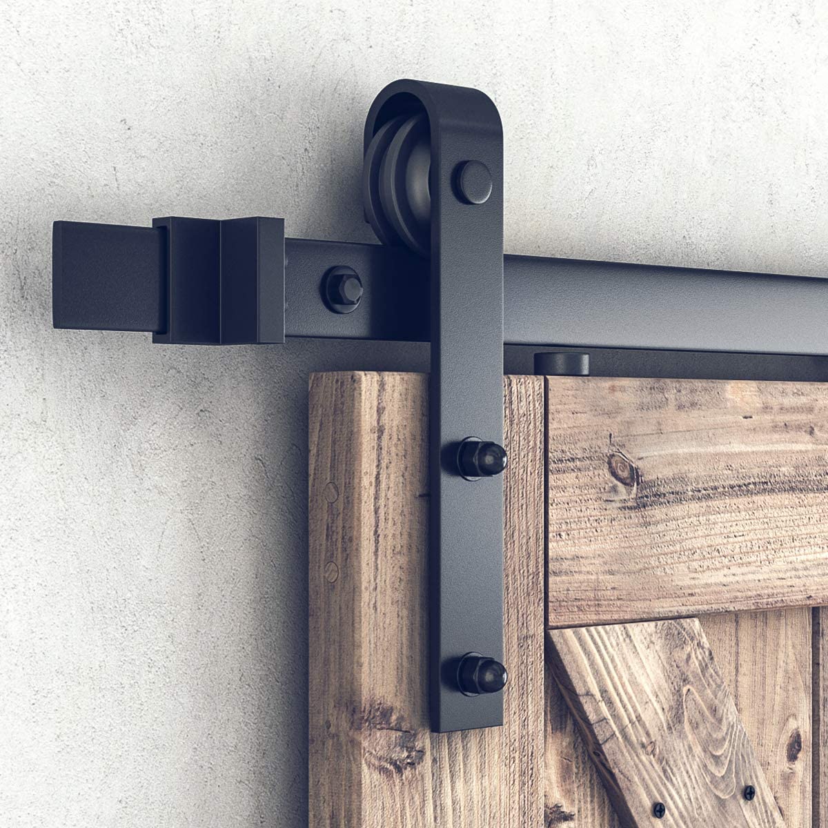 8 Feet Heavy Duty Double Sliding Barn Door Hardware Kit