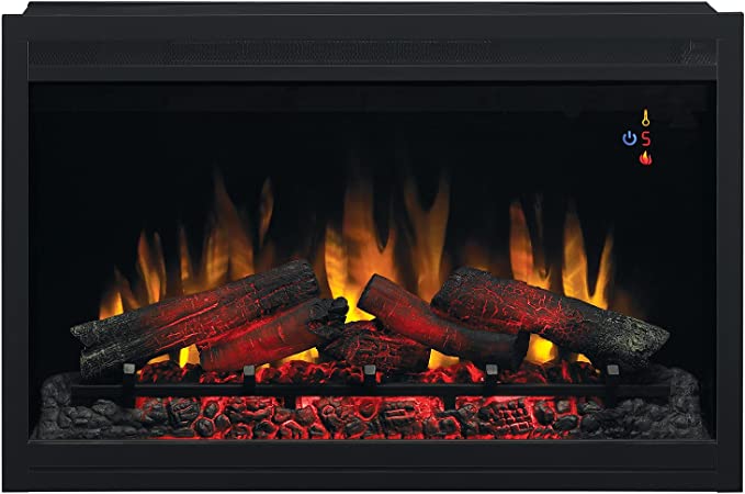 36" Traditional Built-in Electric Fireplace Insert, 120 volt