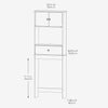 Zenna Home Drop Door Over the Toilet Bathroom Spacesaver, Bath Storage Shelves, White