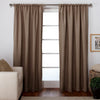 Exclusive Home Curtains Burlap Window Curtain Panel Pair with Rod Pocket, 54x96, Natural, 2 Piece B77-KS262