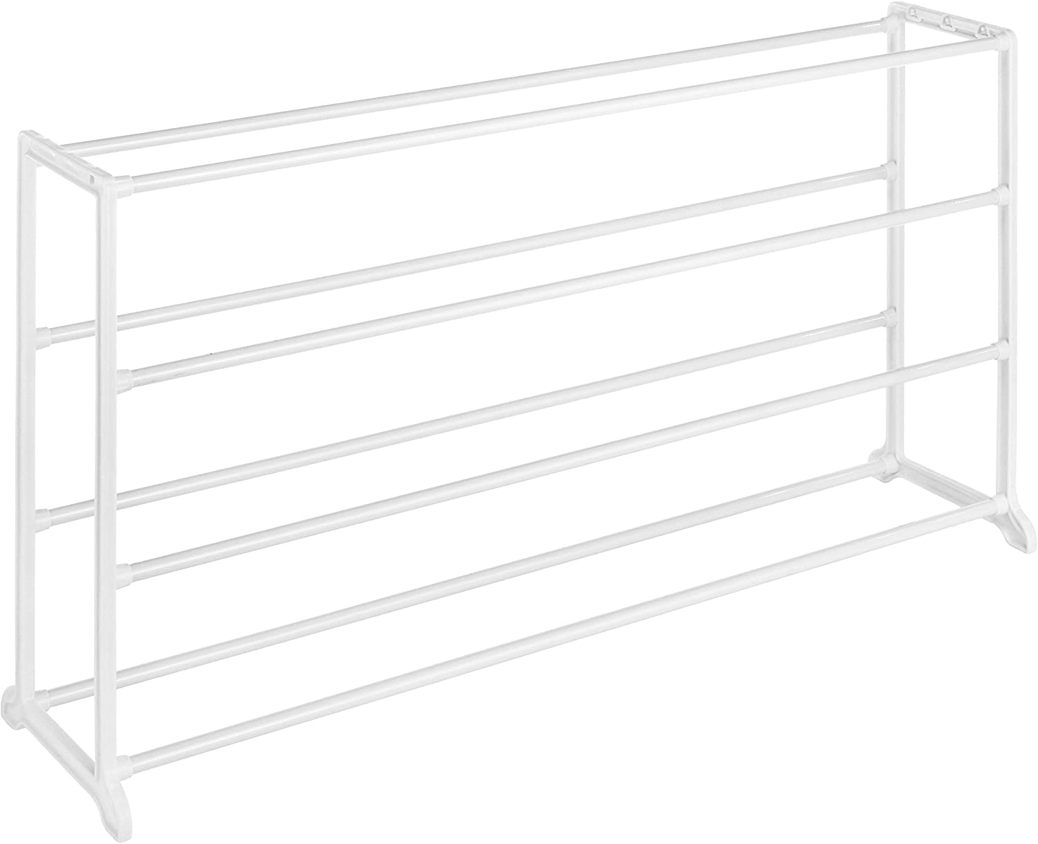 Whitmor 4 Tier 20 Pair Floor Shoe Rack - White KB936