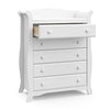 Avalon 5 Drawer Dresser (White) – Dresser for Kids Bedroom, Nursery Dresser Organizer, Chest of Drawers for Bedroom with 5 Drawers, Classic Design for Children’s Bedroom, Tall Dresser
