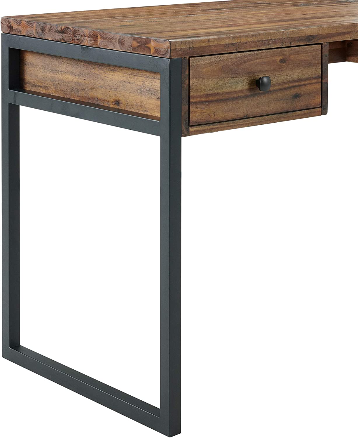 Claremont 48" W Rustic Wood and Metal Desk