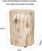 Ball & Cast Faux Wood Stump Stool Accent Table 14.9