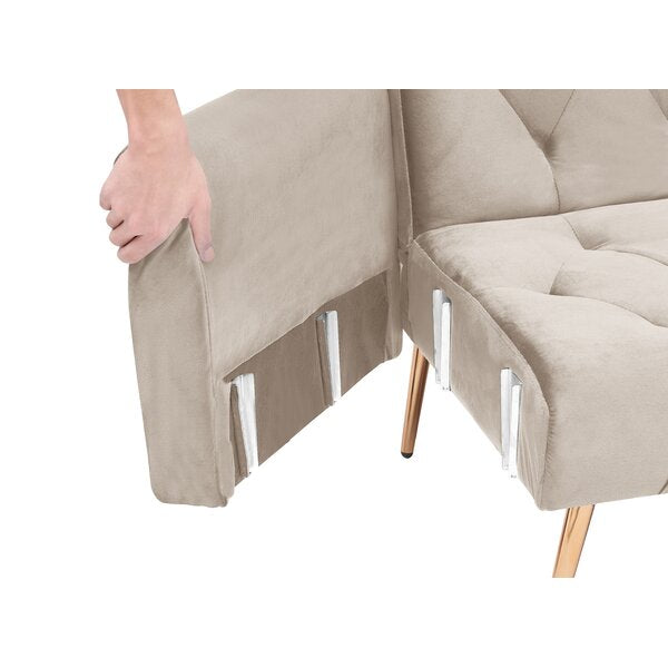 71" Wide Round Arm Sofa Bed