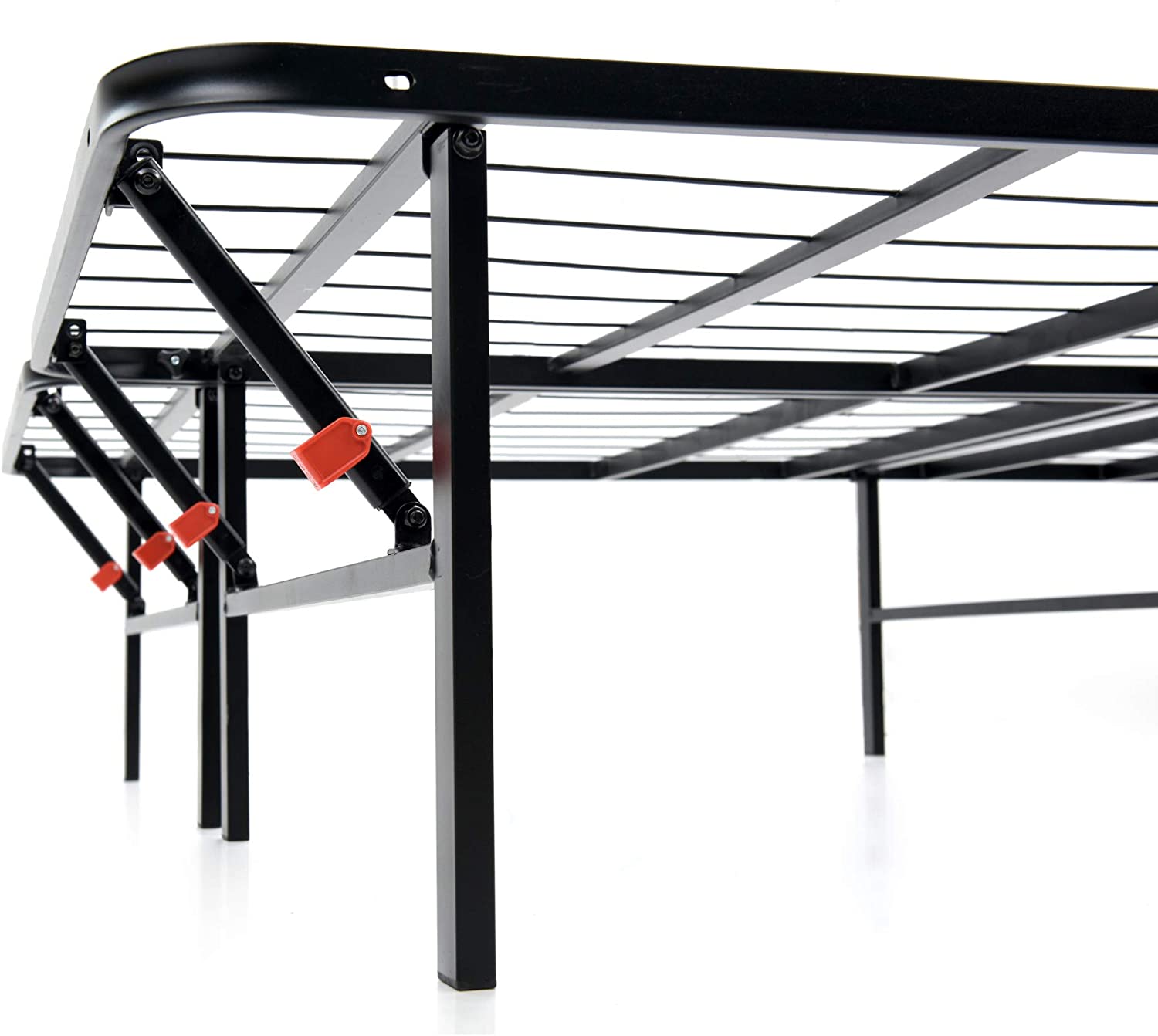 Classic Brands Hercules Black Heavy Duty Metal 14-Inch Platform Mattress Foundation Bed Frame - Queen