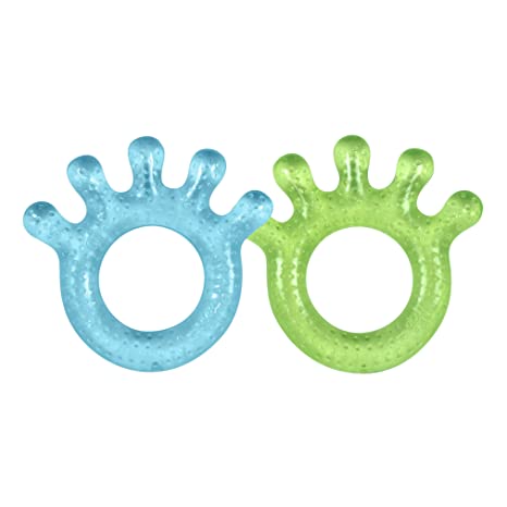 Cooling Teether| Soothes gums & promotes healthy oral development |Safer plastic filled with sterilized water,Chill for extra relief,Textured surface to massage gums, (Pack of 6)