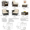 ovios Patio Furniture Set, Backyard Corner seats & Coffee table (2 BOXES)