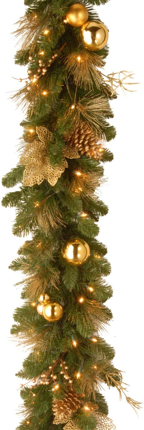 Pre-Lit Artificial Christmas Garland, 6 Feet