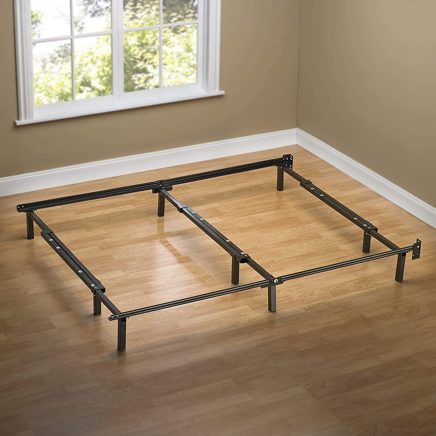 Zinus Michelle Compack Adjustable Steel Bed Frame, for Box Spring and Mattress Set, Fits Full to King, universal KB2588-A4-B3-P1