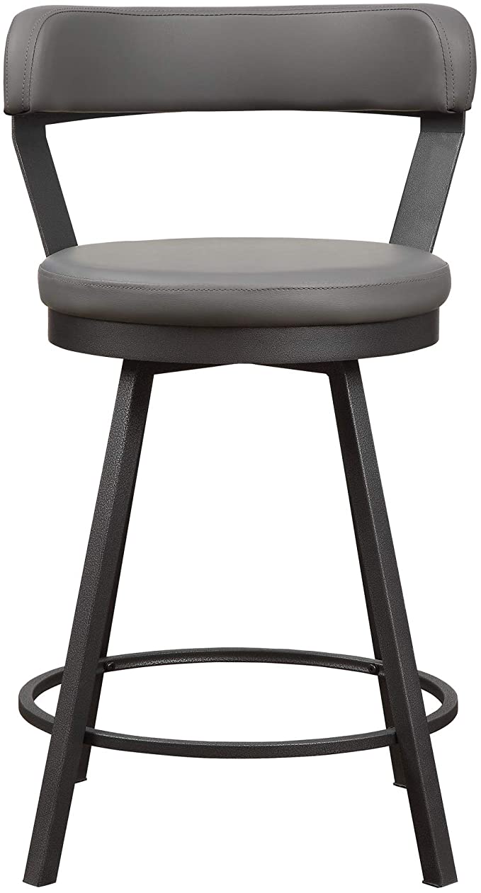 Appert Swivel Counter Height Chair (Set of 2), 25 in SH, Gray
