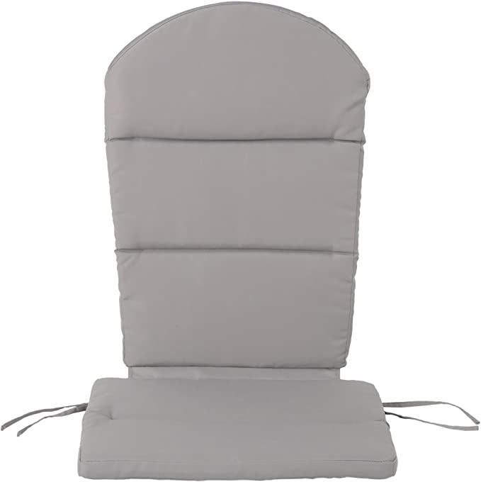Reed Outdoor Water-Resistant Adirondack Chair Cushion, Gray, (Pack of 2)