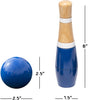Backyard Lawn Bowling Game – Indoor and Outdoor Family Fun for Kids and Adults – 10 Wooden Pins, 2 Balls, and Mesh Carrying Bag by Hey! Play! (8-Inch) TTR587