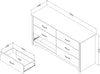 South Shore Fusion 6-Drawer Double Dresser Pure White, Contemporary