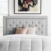 LUCID Bordered Upholstered Headboard with Diamond Tufting King/California