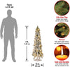 4' Snowy Downswept Forstree Artificial Christmas Tree with Metal Plate and Clear Lights (#K5985)