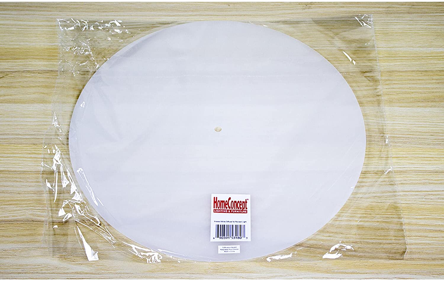 15" Round Diffuser Translucent frosted White (will Soften Light from Drum Lampshades and Pendants)