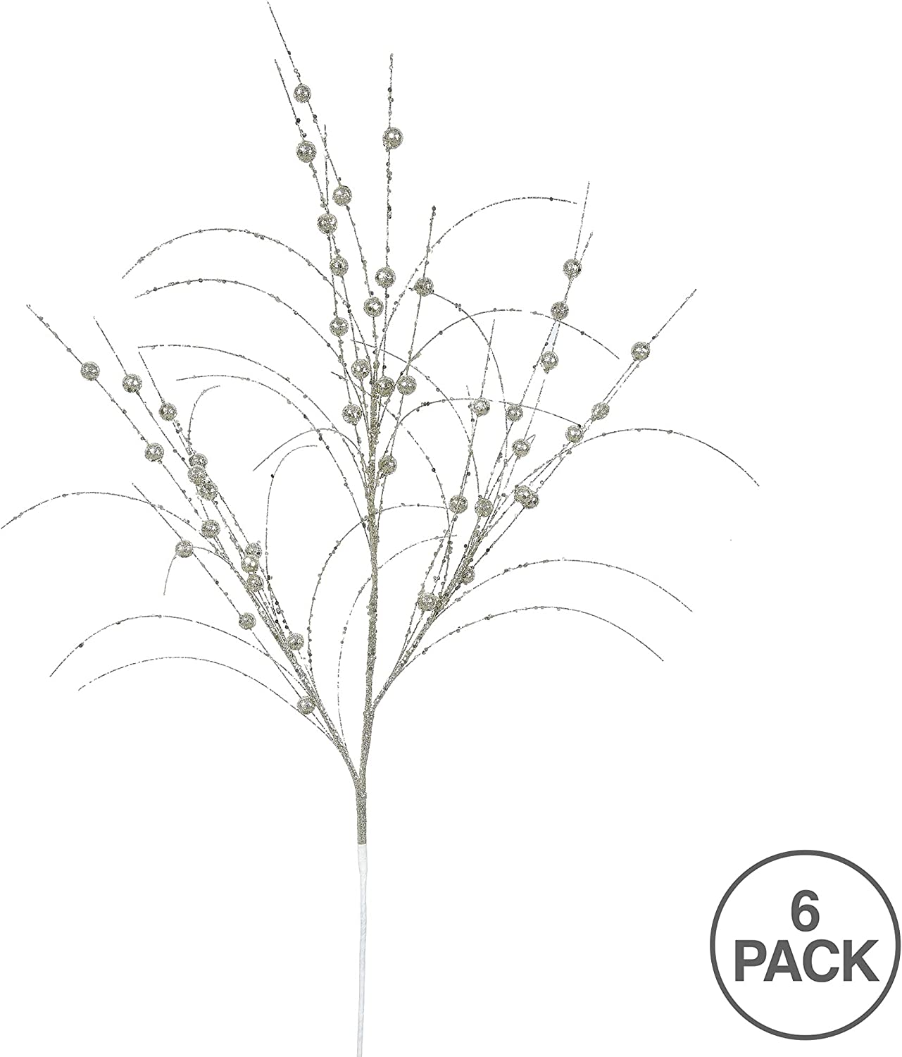 35" Silver Glitter Berry Artificial Christmas Spray (no further discounts)