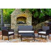 Palaney Tessio 4 Piece Rattan Seating Group with Cushions