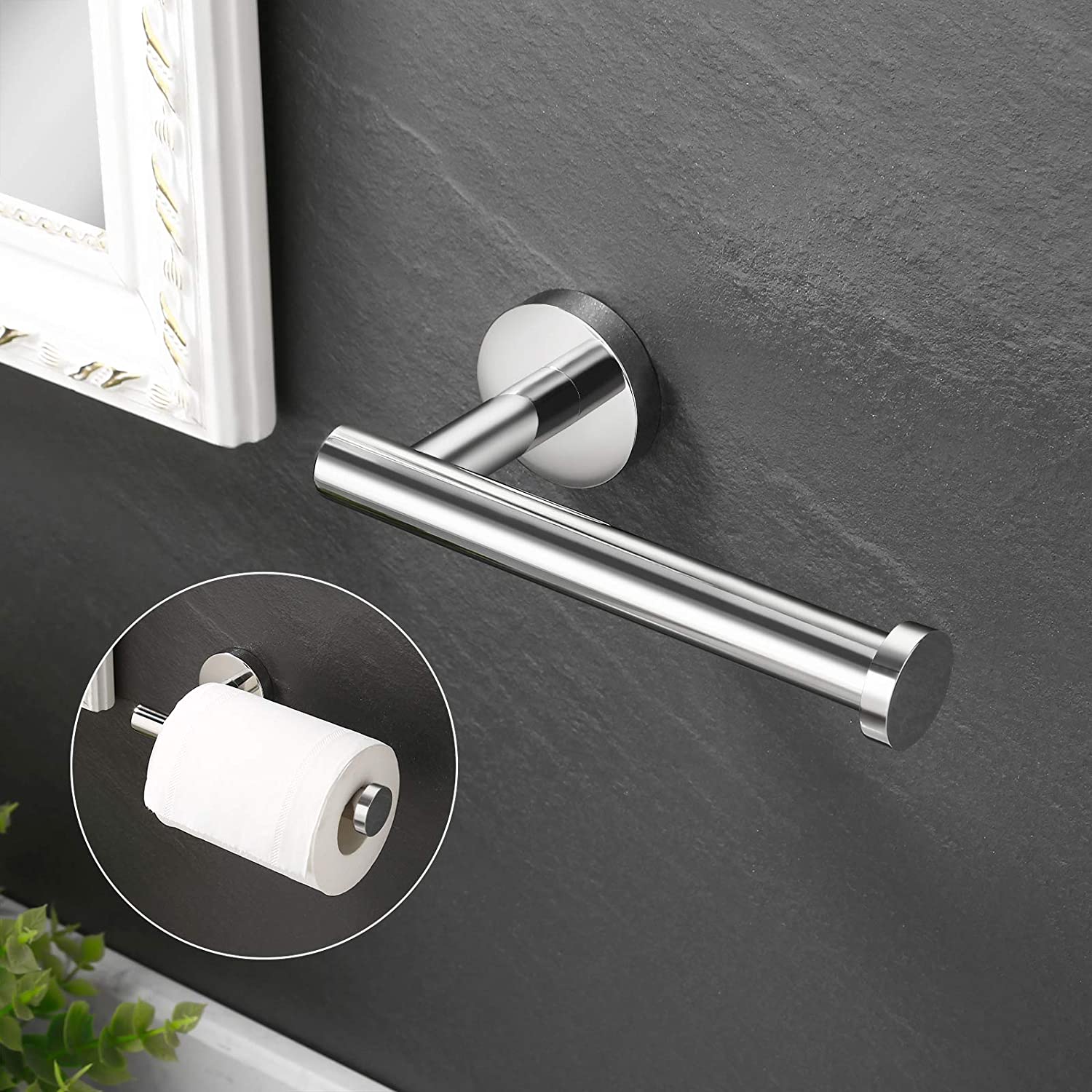 KES Toilet Paper Holder SUS 304 Stainless Steel Storage Rustproof Bathroom Paper Towel Dispenser Tissue Roll Hanger Contemporary Style Wall Mount, Polished Finish, A2175S12 B23-DS558v