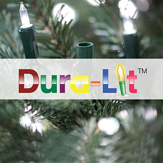 24" Caramel Pine Artificial Christmas Tree, Clear Dura-lit Lights, Seasonal Indoor Home Decor with Decorative Burlap Base