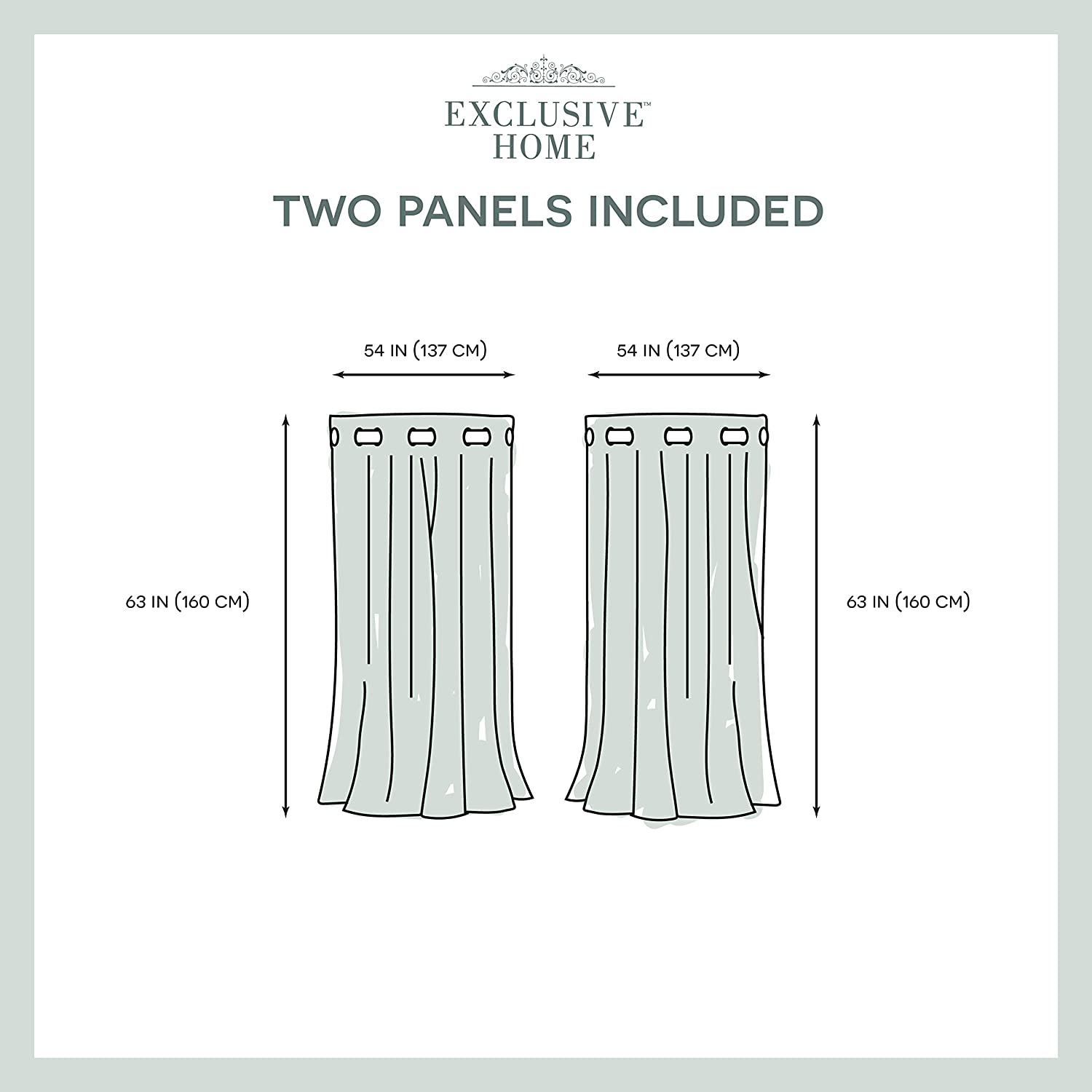 Kochi Linen Blend Grommet Top Curtain Panel Pair, LC409