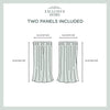 Kochi Linen Blend Grommet Top Curtain Panel Pair, LC409