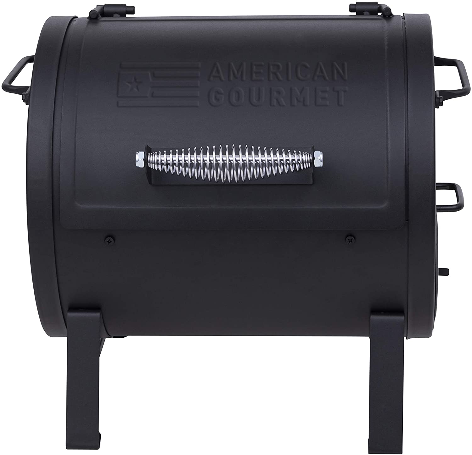 AMERICAN GOURMET 21201715 Portable Charcoal Barrel Grill, Black pt1097