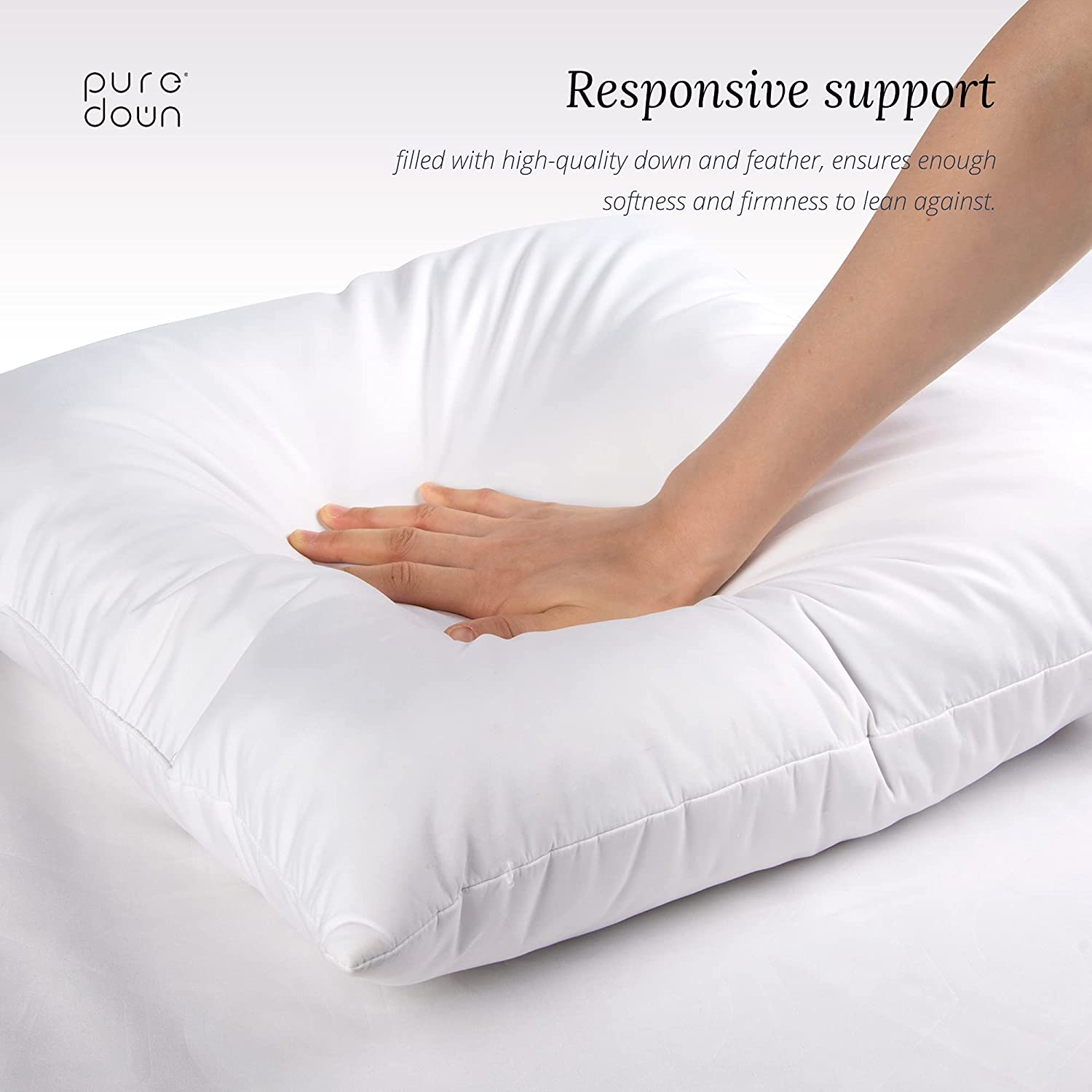 18 x 18 Decorative Throw Pillow Inserts (Set of 2, White) for Kids Room, Office, Airbnb, Machine Washable