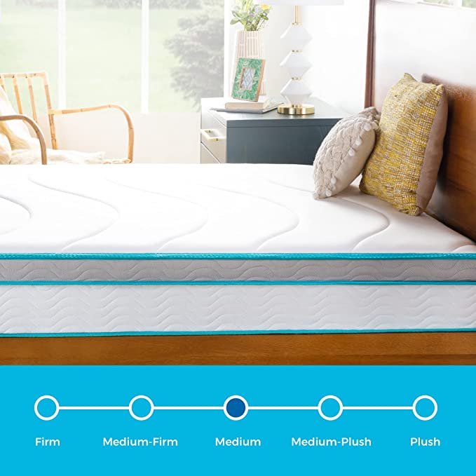 10 Inch Memory Foam and Innerspring Hybrid Medium Feel-Full Mattress, White