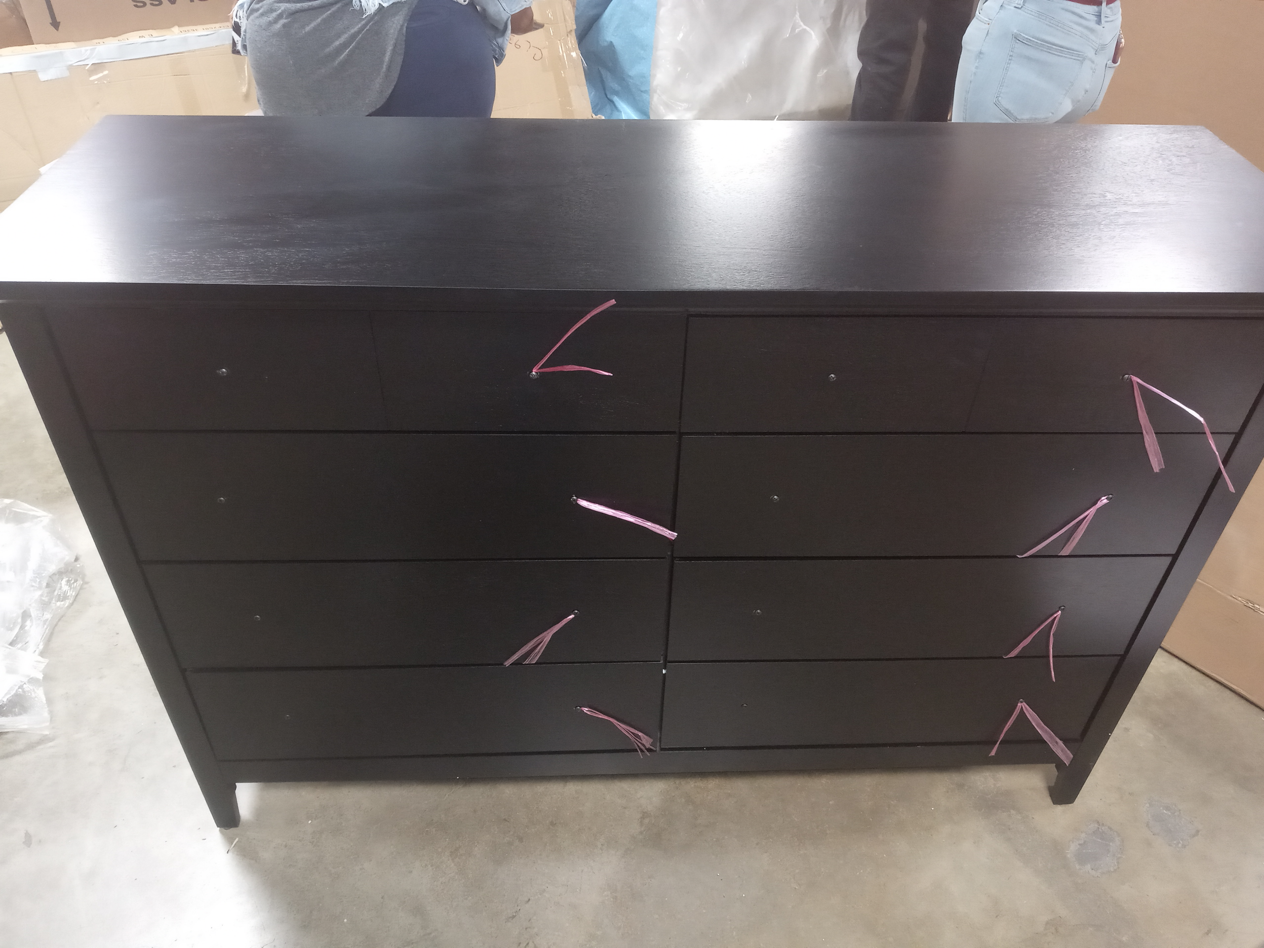 Black Sonja 8 Drawer  Double Dresser CL959
