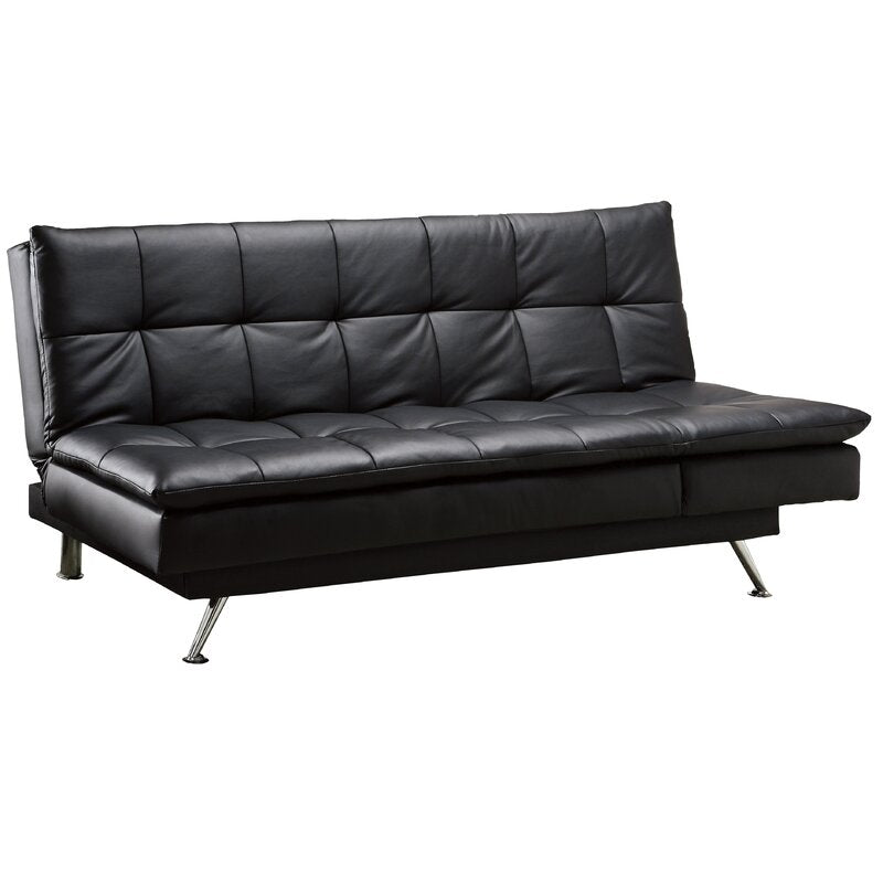 72" Faux Leather  Armless Sleeper
