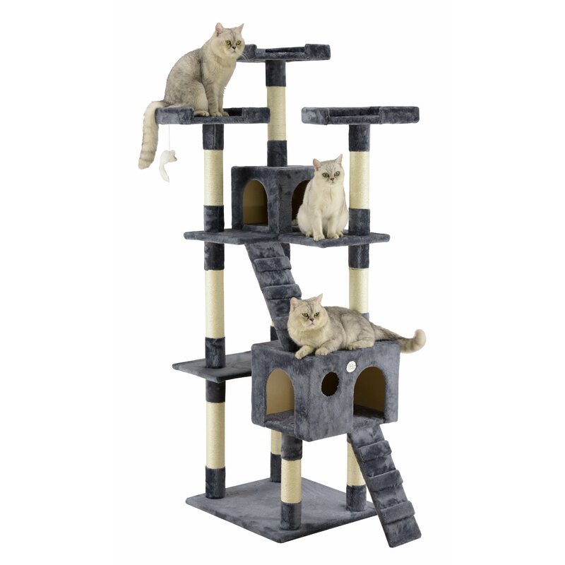 Slate Gray 72" Mya Cat Tree 7240