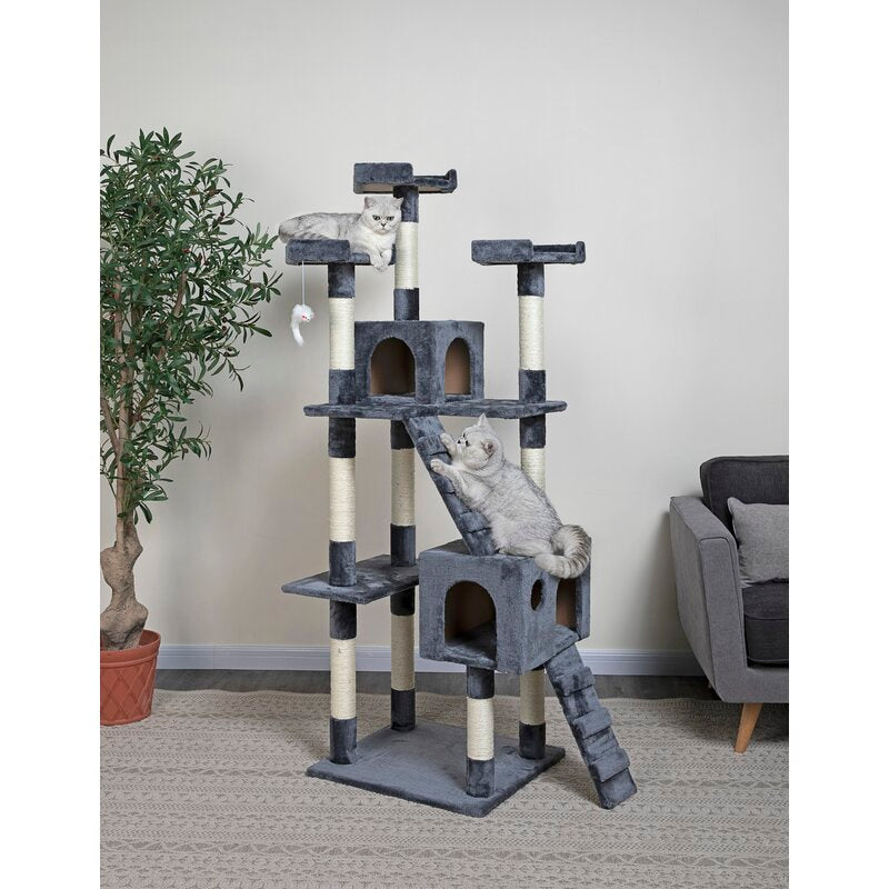 Slate Gray 72" Mya Cat Tree 7240