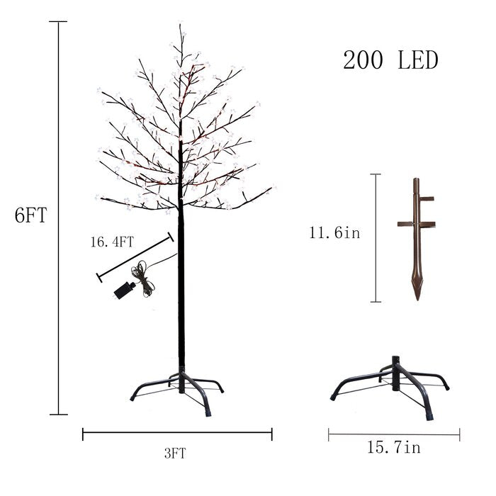 72'' Lighted Trees & Branches
